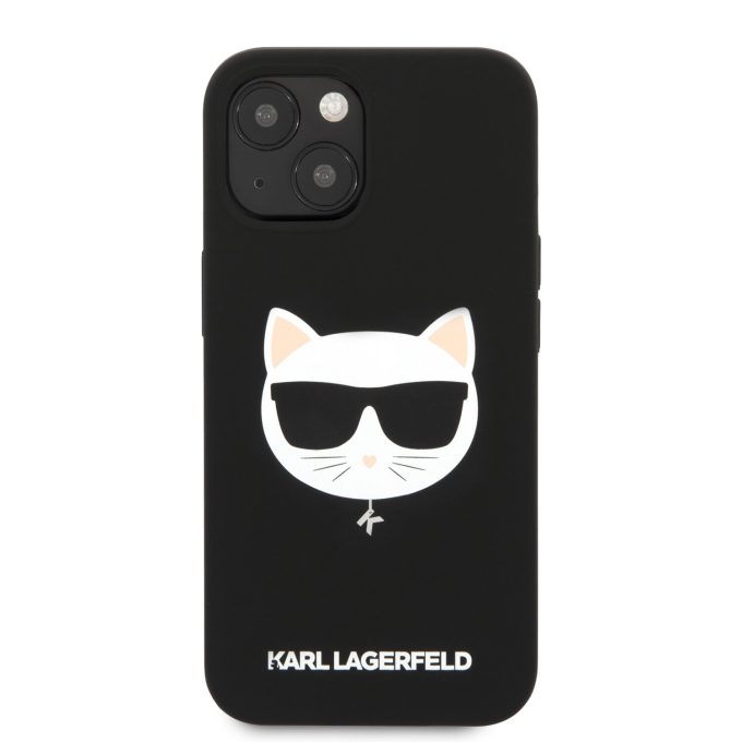 iPhone 13 MINI juoda KARL LAGERFELD nugarėlė KLHCP13SSLCHBK