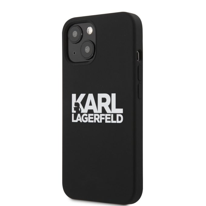 iPhone 13 MINI juoda KARL LAGERFELD nugarėlė KLHCP13SSLKLRBK