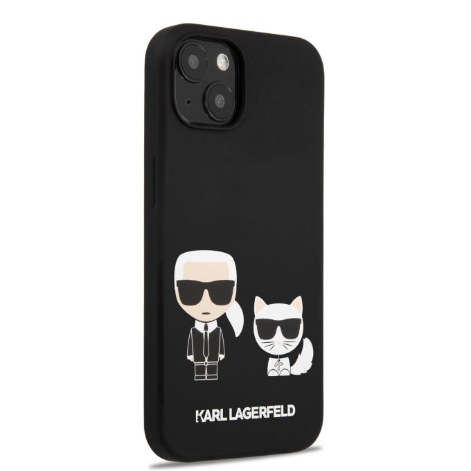iPhone 13 MINI juoda KARL LAGERFELD nugarėlė KLHCP13SSSKCK