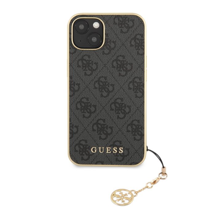 iPhone 13 MINI pilka GUESS nugarėlė GUHCP13SGF4GGR