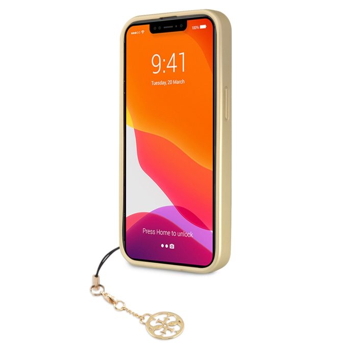 iPhone 13 MINI pilka GUESS nugarėlė GUHCP13SGF4GGR