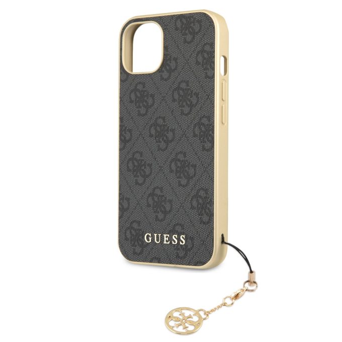 iPhone 13 MINI pilka GUESS nugarėlė GUHCP13SGF4GGR