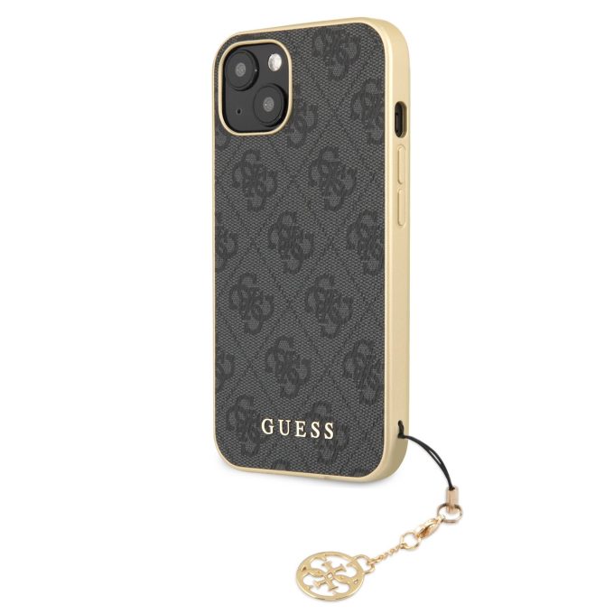 iPhone 13 MINI pilka GUESS nugarėlė GUHCP13SGF4GGR