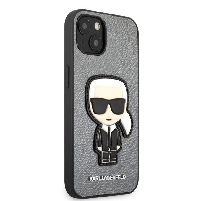 iPhone 13 MINI pilka KARL LAGERFELD nugarėlė KLHCP13SOKPG