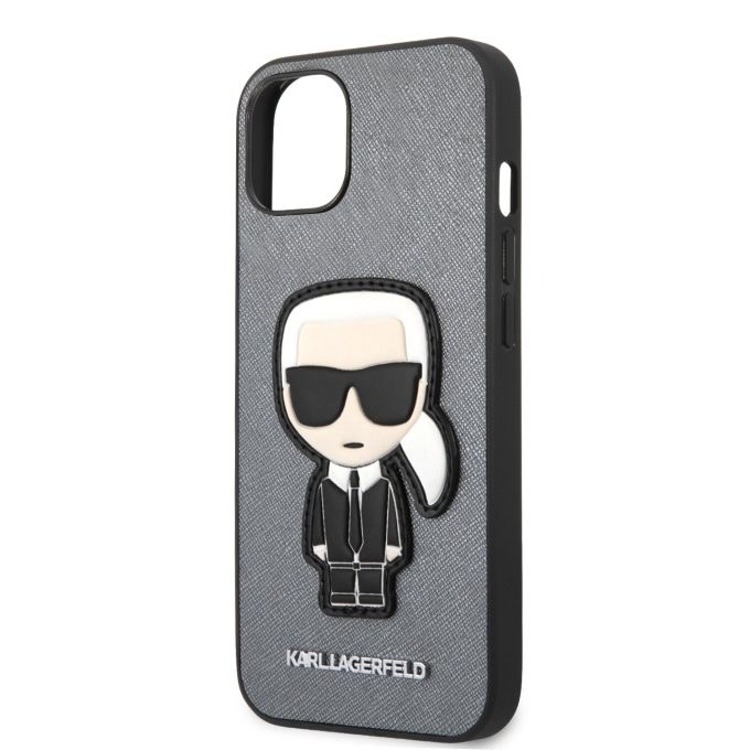 iPhone 13 MINI pilka KARL LAGERFELD nugarėlė KLHCP13SOKPG