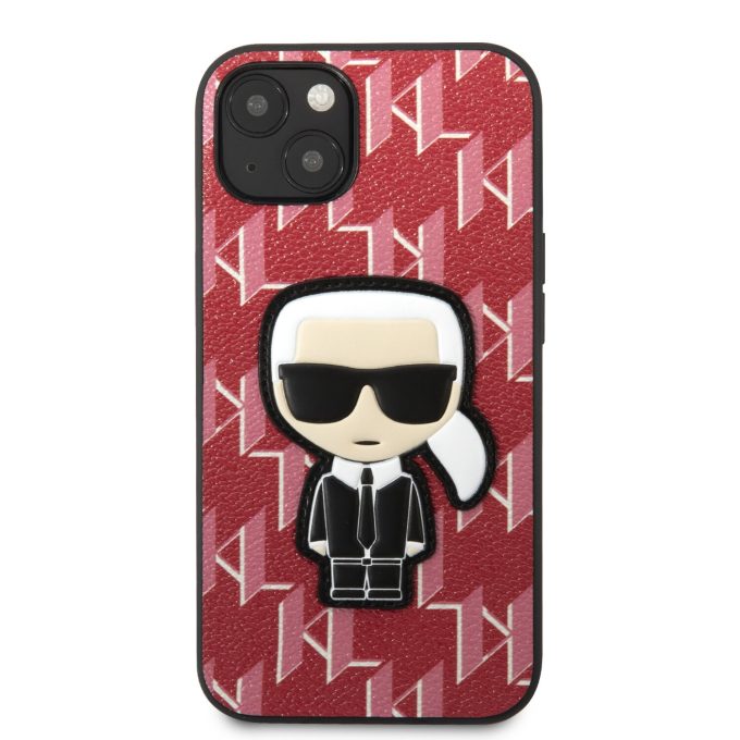 iPhone 13 MINI raudona KARL LAGERFELD nugarėlė KLHCP13SPMNIKPI