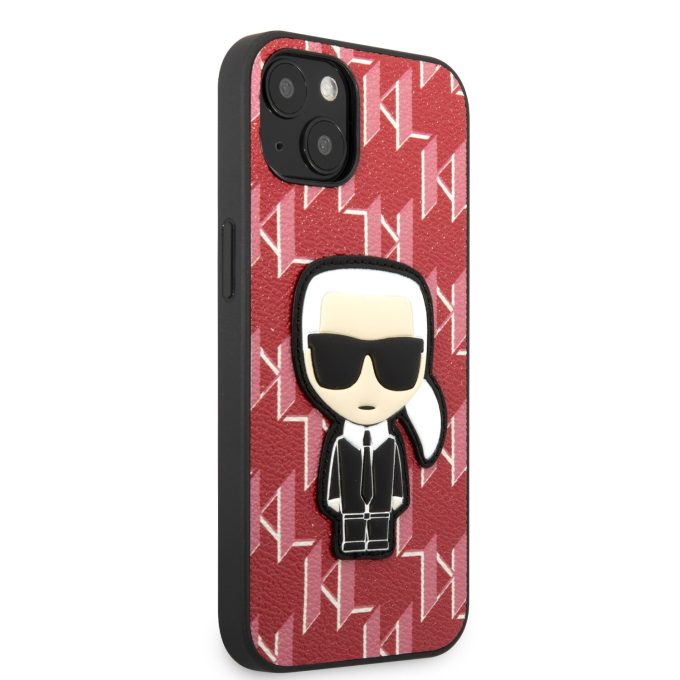 iPhone 13 MINI raudona KARL LAGERFELD nugarėlė KLHCP13SPMNIKPI