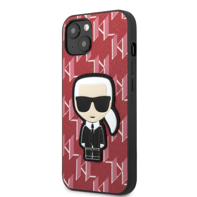 iPhone 13 MINI raudona KARL LAGERFELD nugarėlė KLHCP13SPMNIKPI