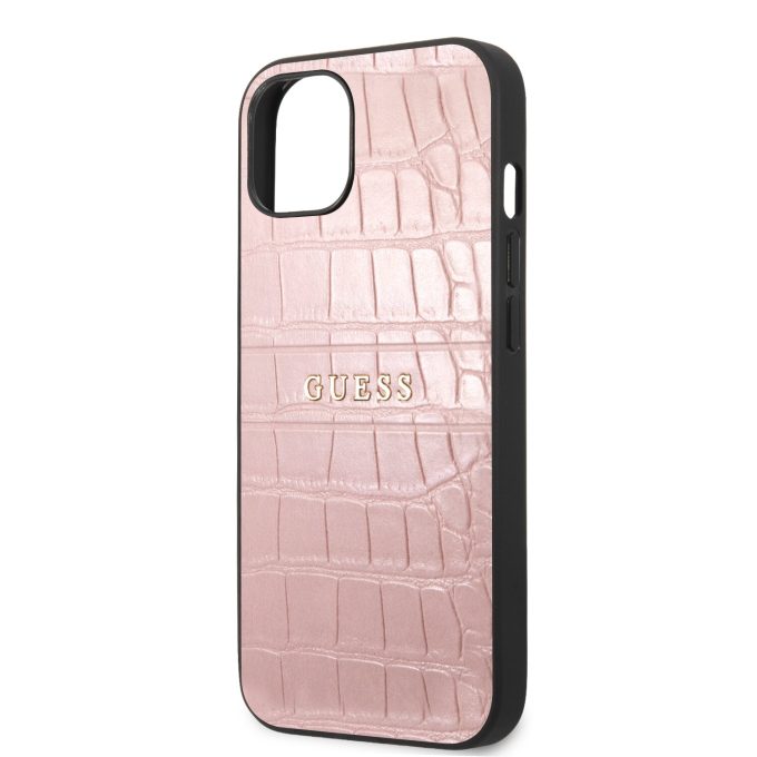 iPhone 13 MINI rožinė GUESS nugarėlė GUHCP13SPCRBPI
