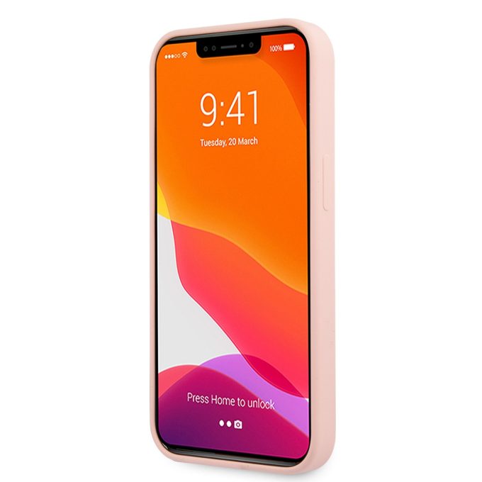 iPhone 13 MINI šv. rožinė GUESS nugarėlė GUHCP13SLSLMGLP