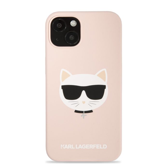 iPhone 13 MINI šviesiai rožinė KARL LAGERFELD nugarėlė KLHCP13SSLCHLP
