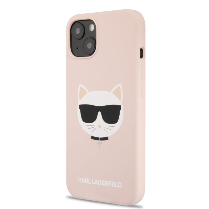 iPhone 13 MINI šviesiai rožinė KARL LAGERFELD nugarėlė KLHCP13SSLCHLP