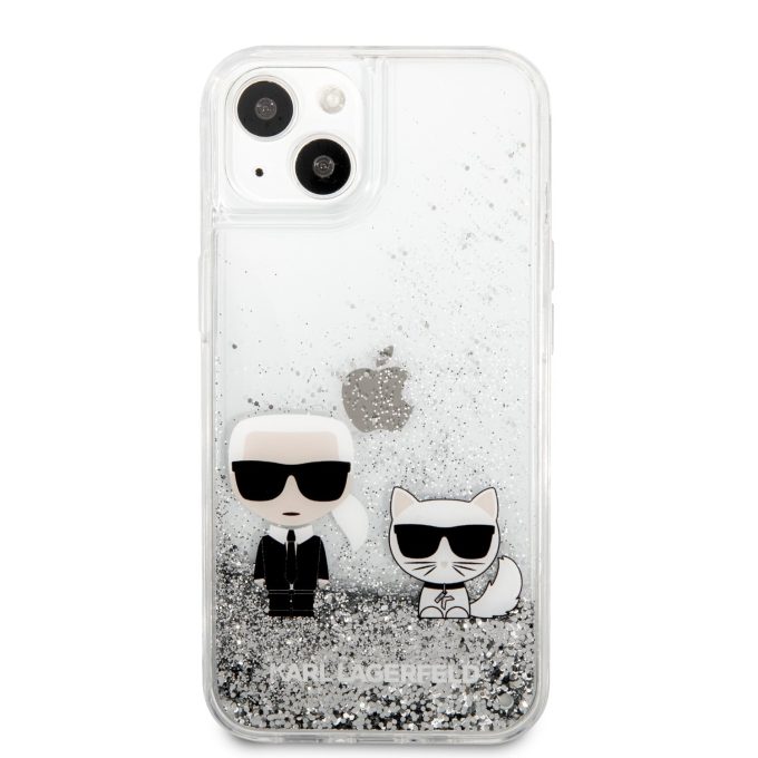 iPhone 13 MINI water sidabro spalvos KARL LAGERFELD nugarėlė KLHCP13SGKCS