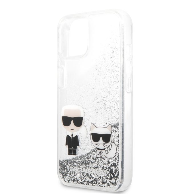 iPhone 13 MINI water sidabro spalvos KARL LAGERFELD nugarėlė KLHCP13SGKCS