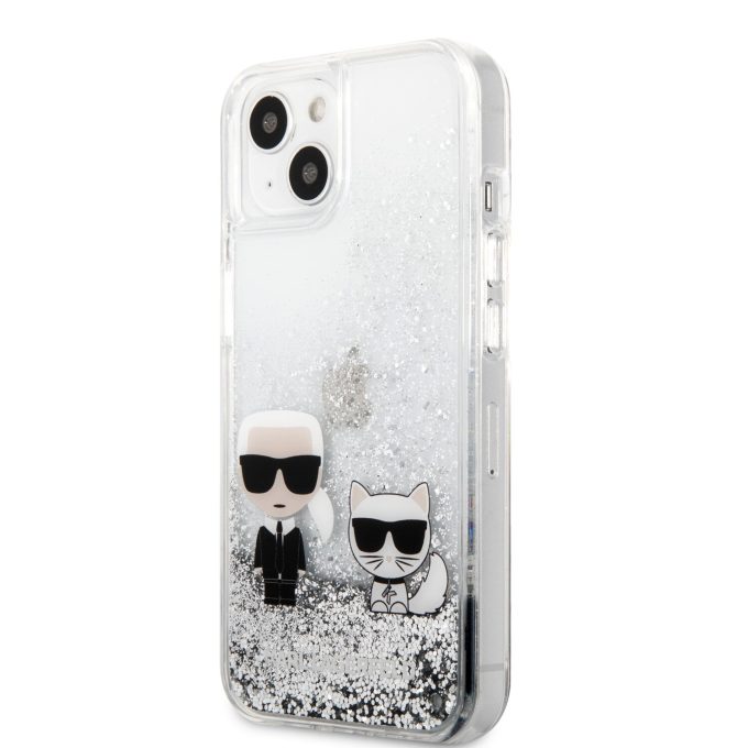 iPhone 13 MINI water sidabro spalvos KARL LAGERFELD nugarėlė KLHCP13SGKCS