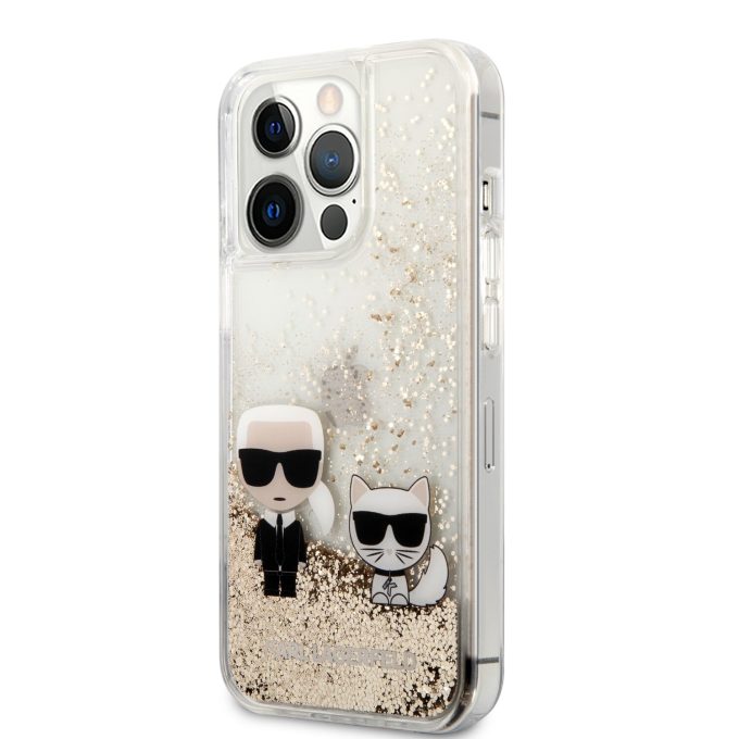 iPhone 13 PRO aukso spalvos water KARL LAGERFELD nugarėlė KLHCP13LGKCD