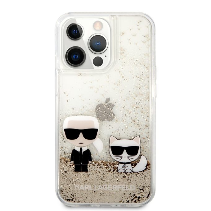 iPhone 13 PRO aukso spalvos water KARL LAGERFELD nugarėlė KLHCP13LGKCD