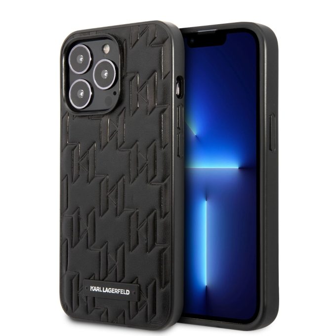 iPhone 13 PRO juoda KARL LAGERFELD nugarėlė KLHCP13LMNMP1K