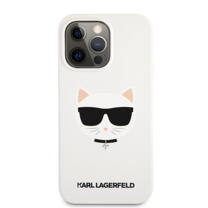 iPhone 13 PRO MAX balta KARL LAGERFELD nugarėlė KLHCP13XSLCHWH