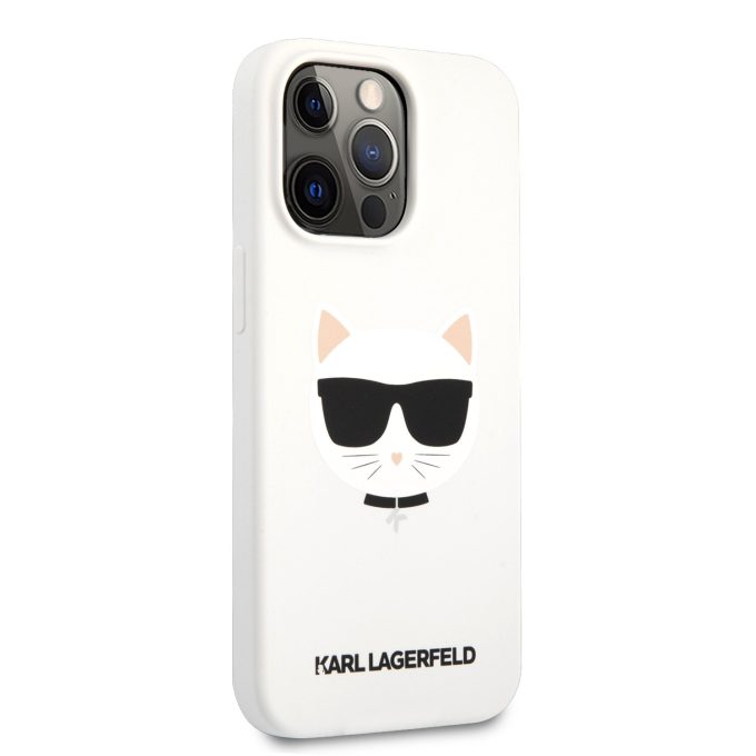 iPhone 13 PRO MAX balta KARL LAGERFELD nugarėlė KLHCP13XSLCHWH