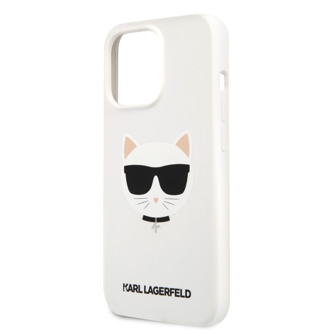 iPhone 13 PRO MAX balta KARL LAGERFELD nugarėlė KLHCP13XSLCHWH