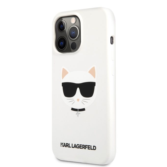 iPhone 13 PRO MAX balta KARL LAGERFELD nugarėlė KLHCP13XSLCHWH