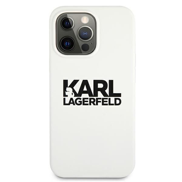 iPhone 13 PRO MAX balta KARL LAGERFELD nugarėlė KLHCP13XSLKLWH