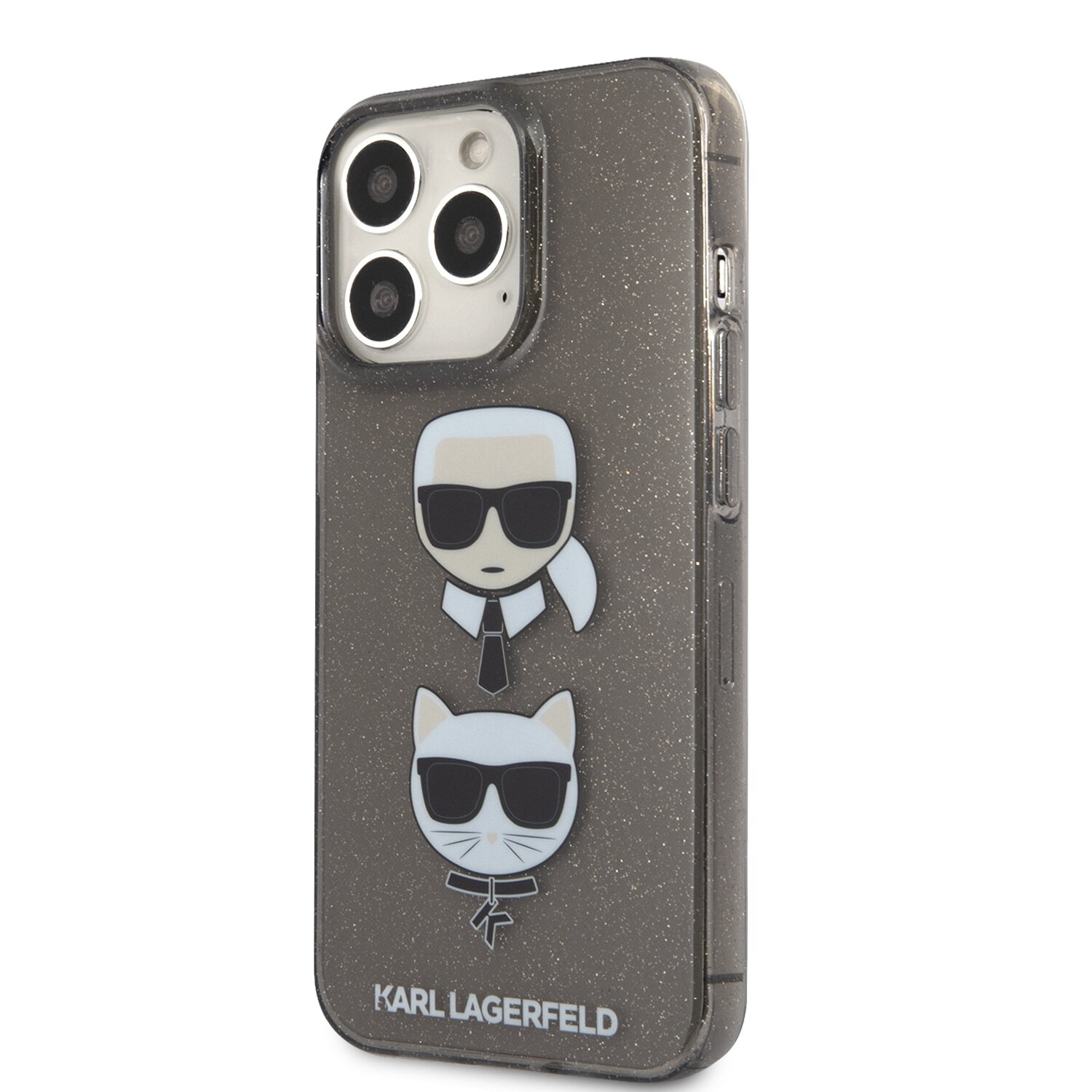 iPhone 13 PRO MAX juoda glitter KARL LAGERFELD nugarėlė KLHCP13XKCTUGLK - Image 3