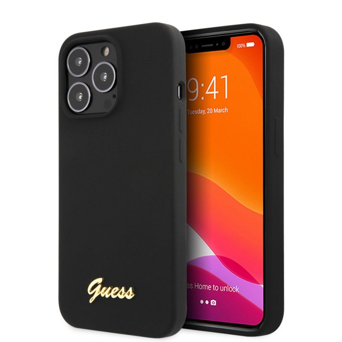 iPhone 13 PRO MAX juoda GUESS nugarėlė GUHCP13XLSLMGBK