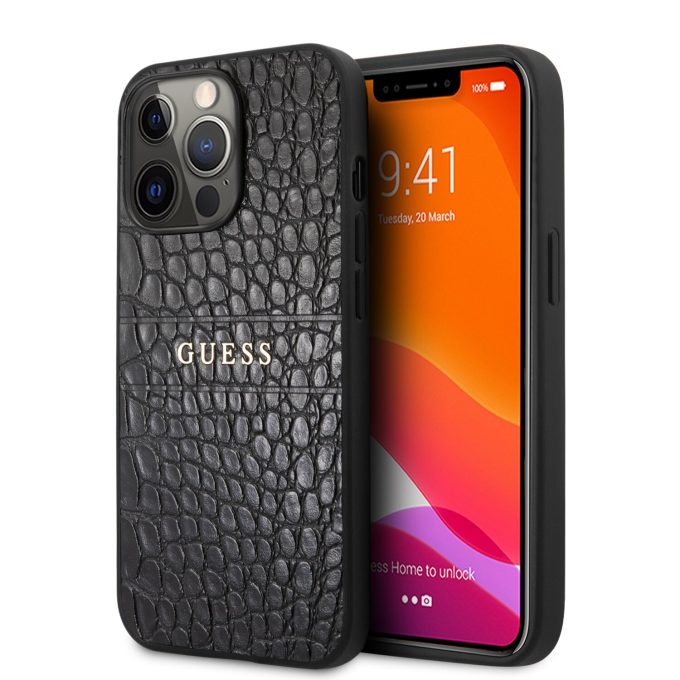 iPhone 13 PRO MAX juoda GUESS nugarėlė GUHCP13XPCRBBK