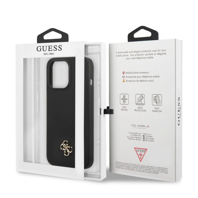 iPhone 13 PRO MAX juoda GUESS nugarėlė GUHCP13XS4LK