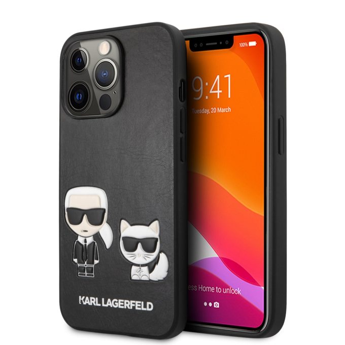 iPhone 13 PRO MAX juoda KARL LAGERFELD nugarėlė KLHCP13XPCUSKCBK