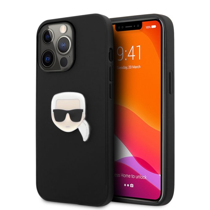 iPhone 13 PRO MAX juoda KARL LAGERFELD nugarėlė KLHCP13XPKMK