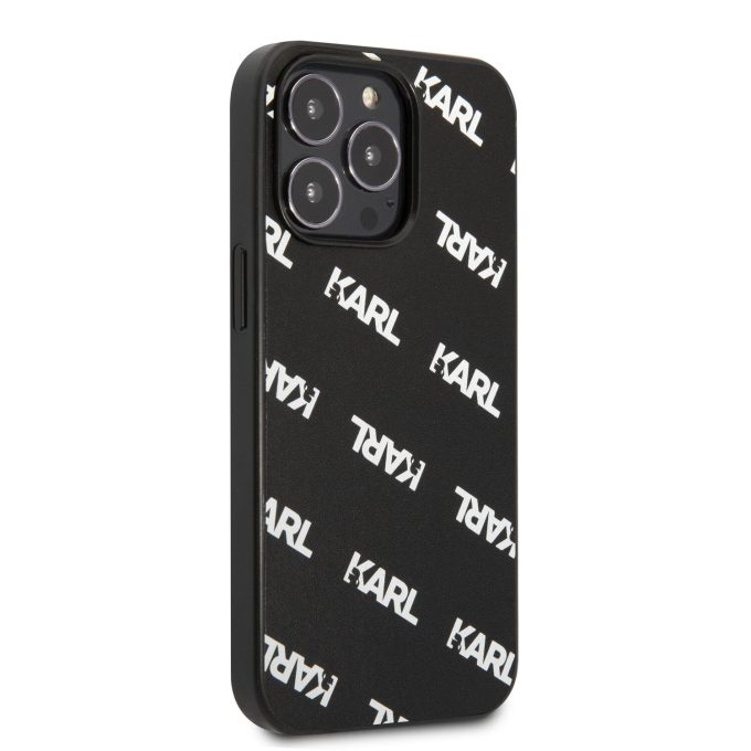 iPhone 13 PRO MAX juoda KARL LAGERFELD nugarėlė KLHCP13XPULMBK3