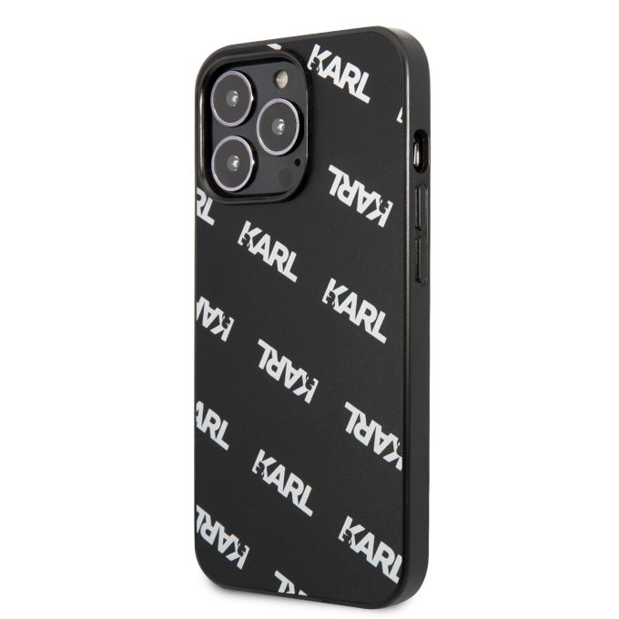iPhone 13 PRO MAX juoda KARL LAGERFELD nugarėlė KLHCP13XPULMBK3