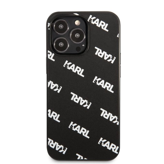 iPhone 13 PRO MAX juoda KARL LAGERFELD nugarėlė KLHCP13XPULMBK3