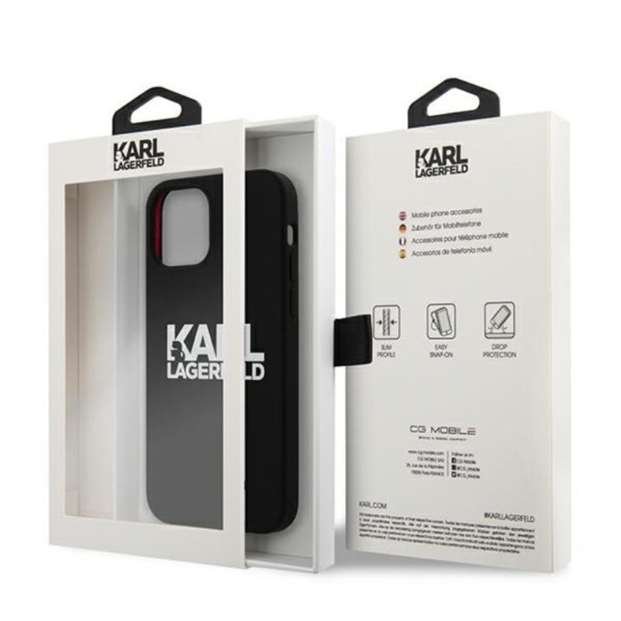iPhone 13 PRO MAX juoda KARL LAGERFELD nugarėlė KLHCP13XSLKLRBK