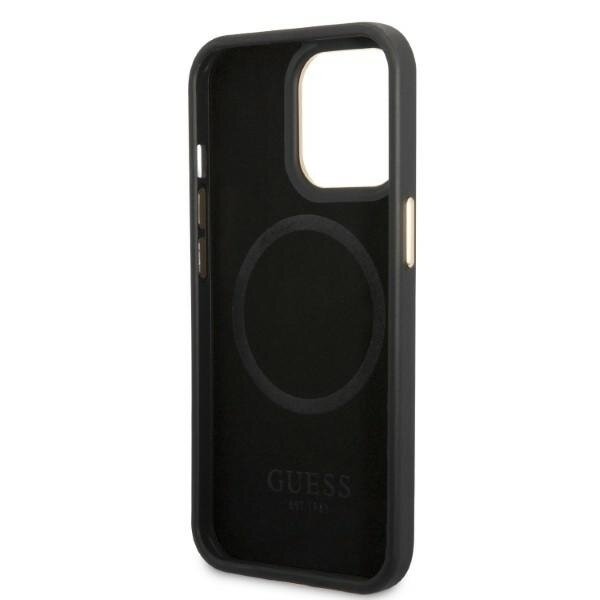 iPhone 13 PRO MAX juoda Magsafe GUESS nugarėlė GUHMP13XU4GPRK