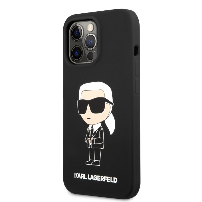 iPhone 13 PRO MAX black NFT Liquid Silicone KARL LAGERFELD nugarėlė