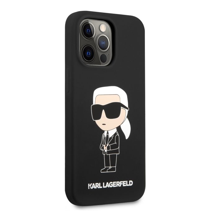 iPhone 13 PRO MAX black NFT Liquid Silicone KARL LAGERFELD nugarėlė