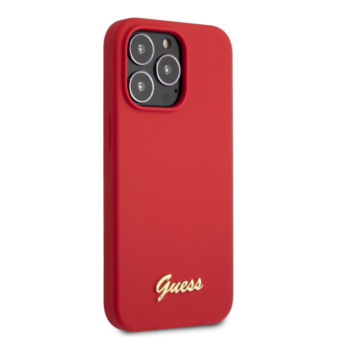 iPhone 13 PRO MAX raudona GUESS nugarėlė GUHCP13XLSLMGRE