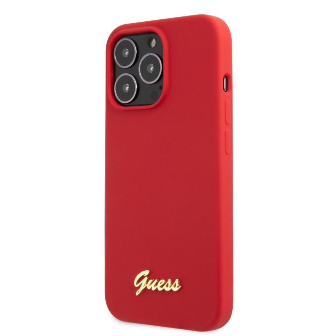 iPhone 13 PRO MAX raudona GUESS nugarėlė GUHCP13XLSLMGRE
