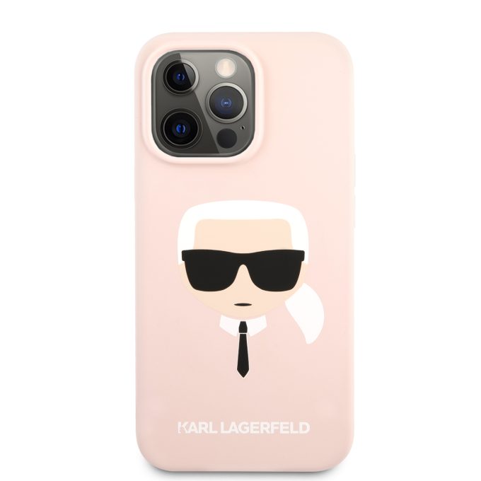 iPhone 13 PRO MAX šviesiai rožinė KARL LAGERFELD nugarėlė KLHCP13XSLKHLP