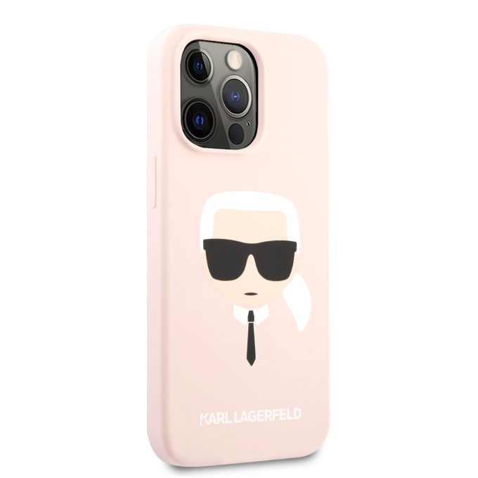 iPhone 13 PRO MAX šviesiai rožinė KARL LAGERFELD nugarėlė KLHCP13XSLKHLP