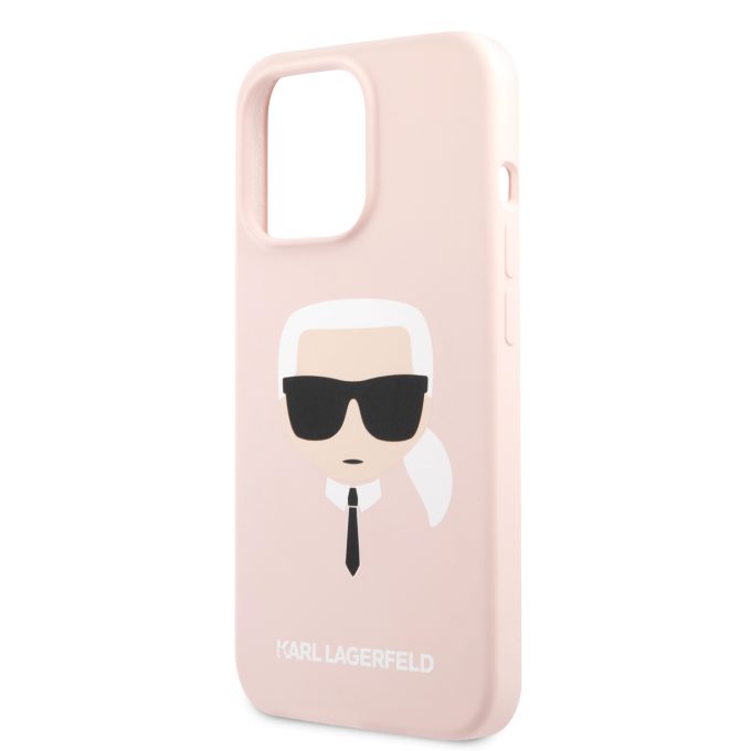 iPhone 13 PRO MAX šviesiai rožinė KARL LAGERFELD nugarėlė KLHCP13XSLKHLP