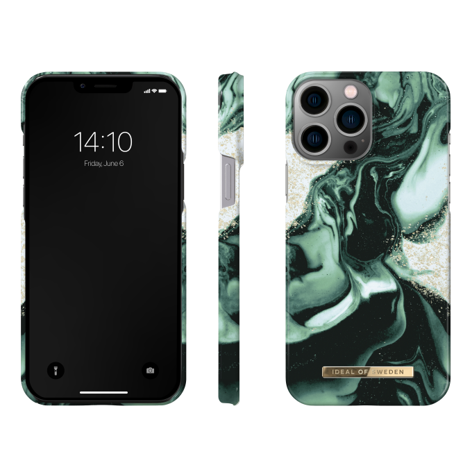 iPhone 13 PRO MAX/12 PRO MAX iDeal Of Sweden nugarėlė Golden Olive Marble