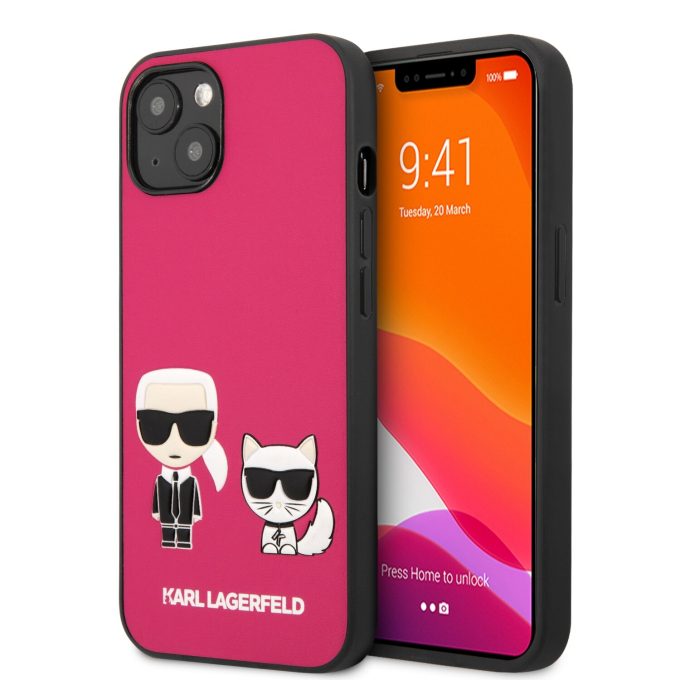 iPhone 13 rožinė KARL LAGERFELD nugarėlė KLHCP13MPCUSKCP