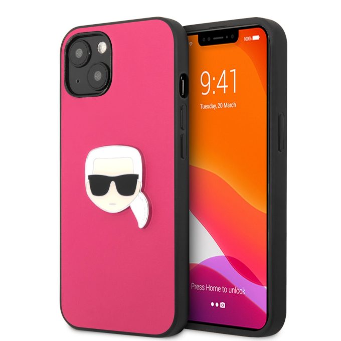 iPhone 13 rožinė KARL LAGERFELD nugarėlė KLHCP13MPKMP