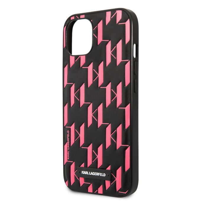 iPhone 13 rožinė+juoda KARL LAGERFELD nugarėlė KLHCP13MMNMP1P