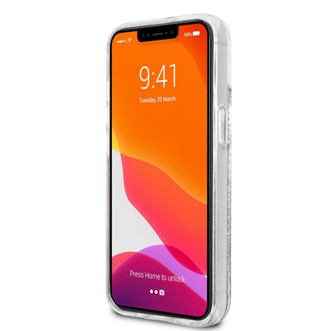 iPhone 13 sidabro sp. water GUESS nugarėlė GUHCP13MLGPESI